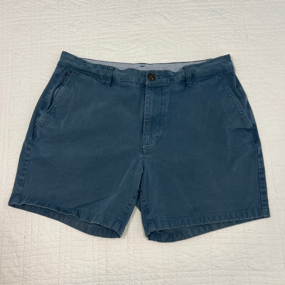Bonobos Mens Slim 5 Inch Inseam Chino Shorts Blue Size 35 Stretch Cotton